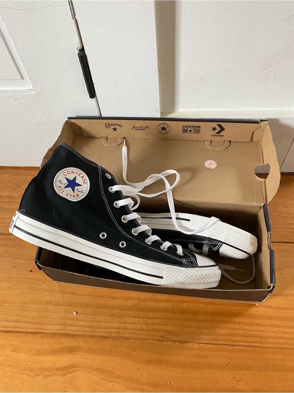 Converse Black and White High Top Sneakers